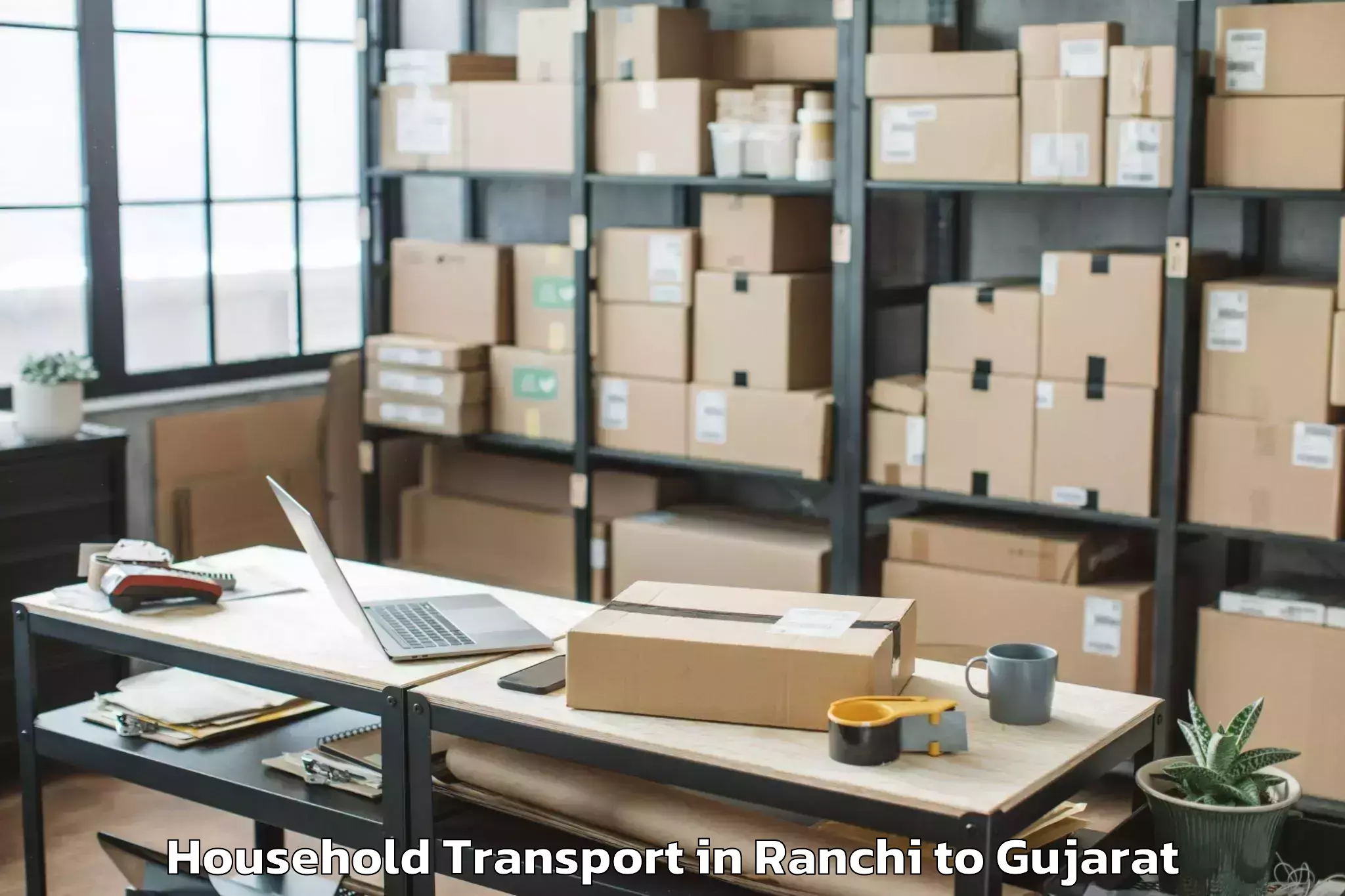 Ranchi to Ganpat University Mehsana Household Transport Booking